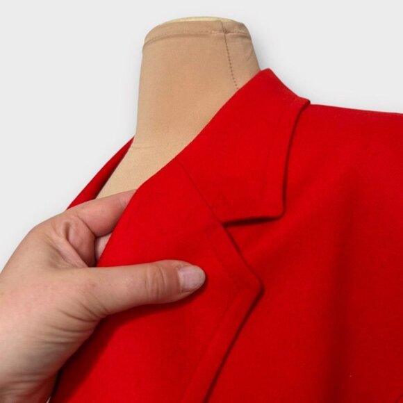 Vintage 80s Pendleton Wool Blazer Red EUC Single Button 12 Shoulder Pads Classic - Picture 12 of 12